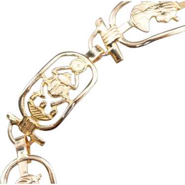 Egyptian Hieroglyphics Cartouche Link Bracelet