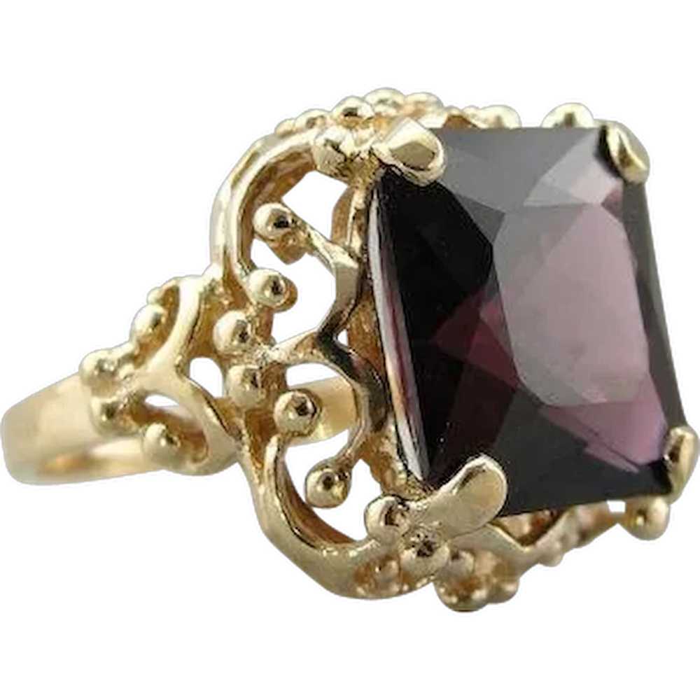 Exceptionally Fine Red Spinel and Bold Filigree C… - image 1