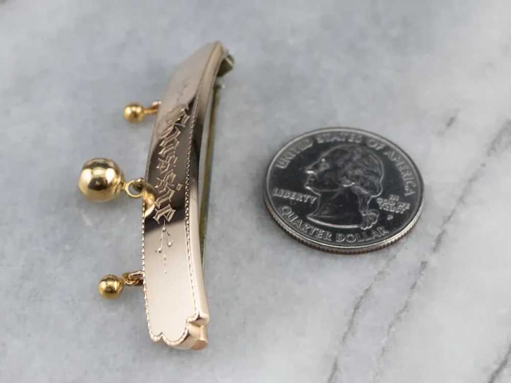 Antique "Gussie" Bar Pin Brooch - image 9