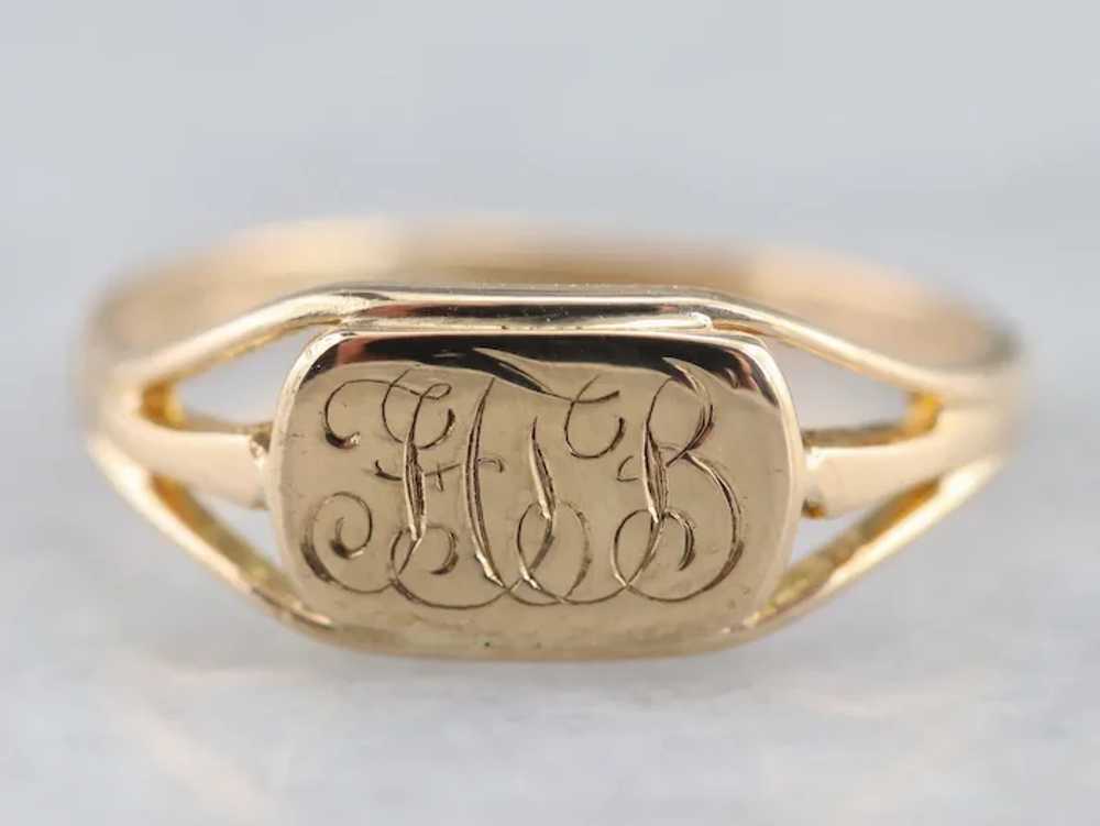 Ladies "FTB" Monogrammed Signet - image 2