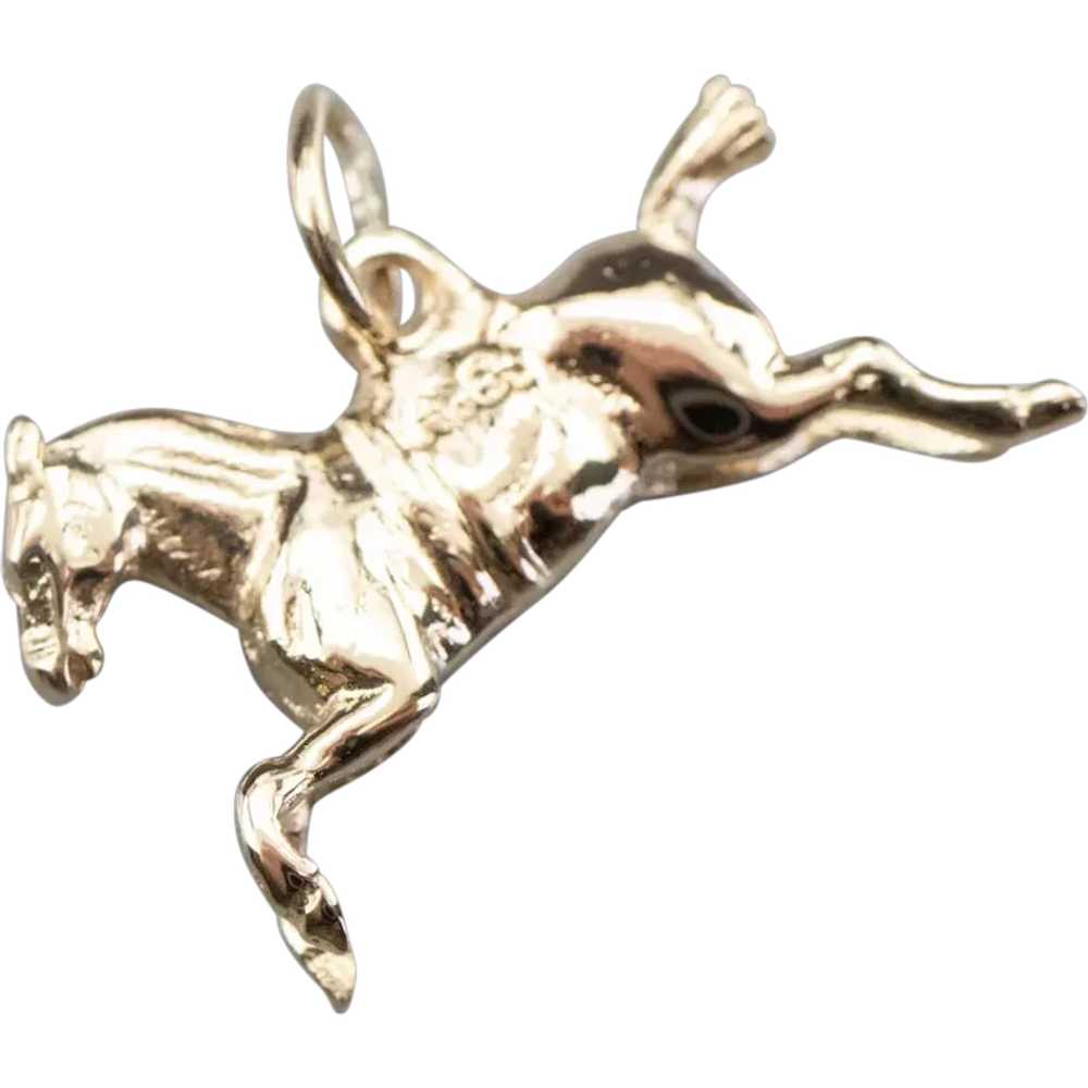 Vintage Jumping Horse Equestrian Charm - image 1