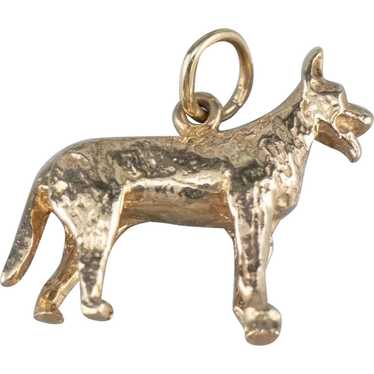 14K German Shepherd Dog Charm