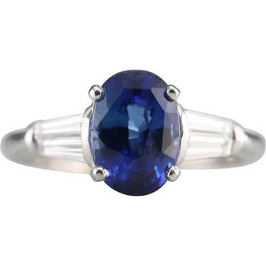 Stunning Sapphire and Diamond Upcycled Ring