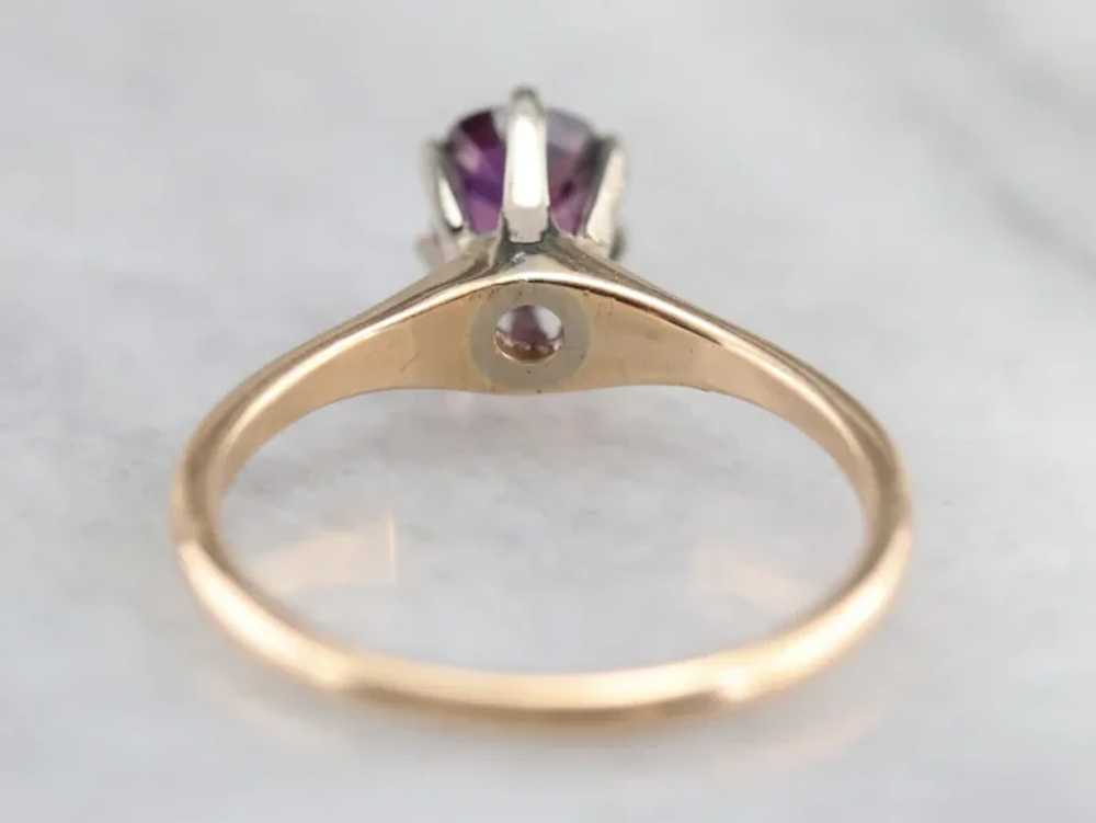 Upcycled Sapphire Solitaire Ring - image 5