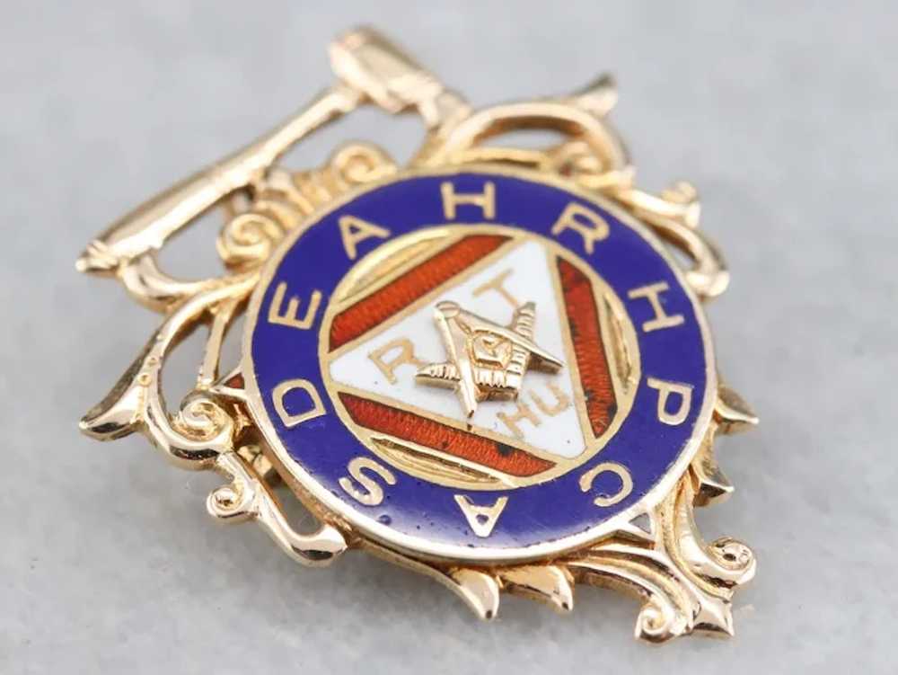 1930s Vintage Masonic Lapel Pin or Pendant - image 2