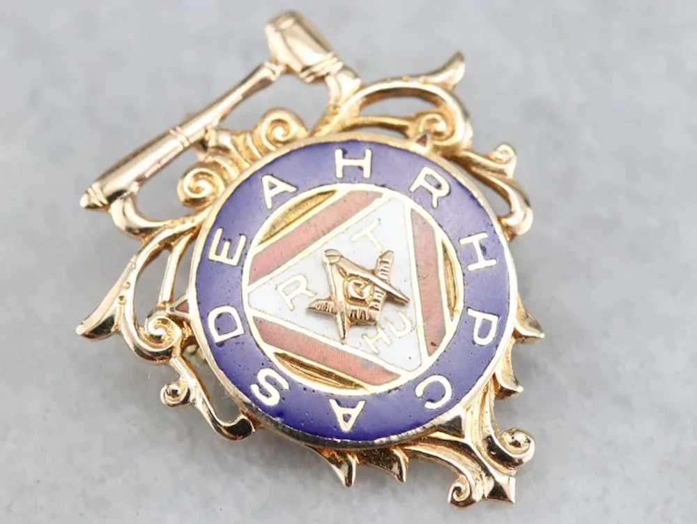 1930s Vintage Masonic Lapel Pin or Pendant - image 3