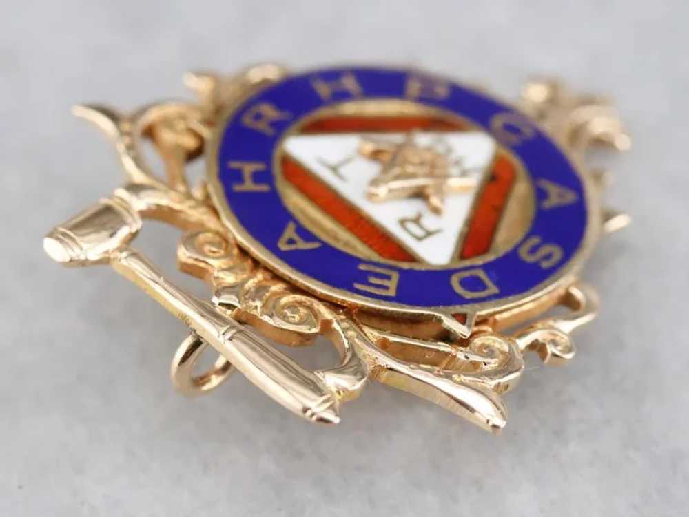 1930s Vintage Masonic Lapel Pin or Pendant - image 4