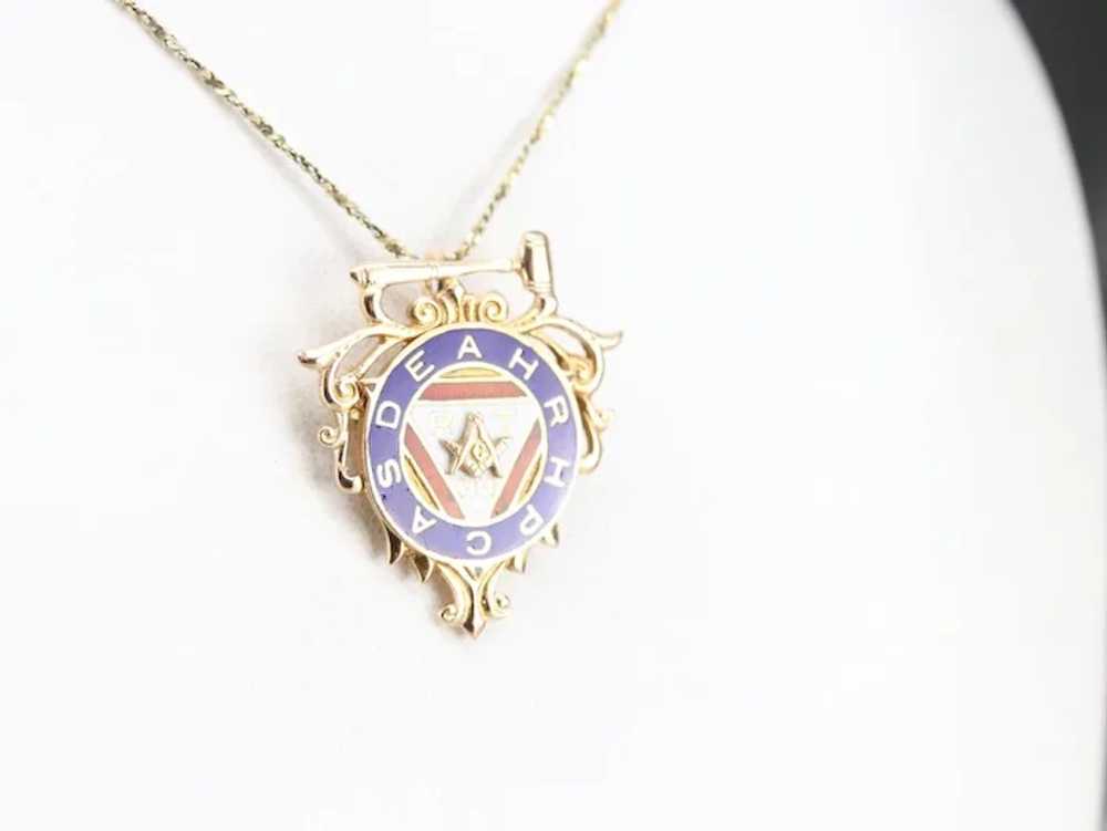 1930s Vintage Masonic Lapel Pin or Pendant - image 6