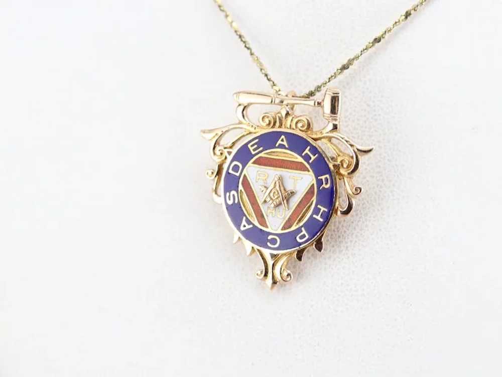 1930s Vintage Masonic Lapel Pin or Pendant - image 7