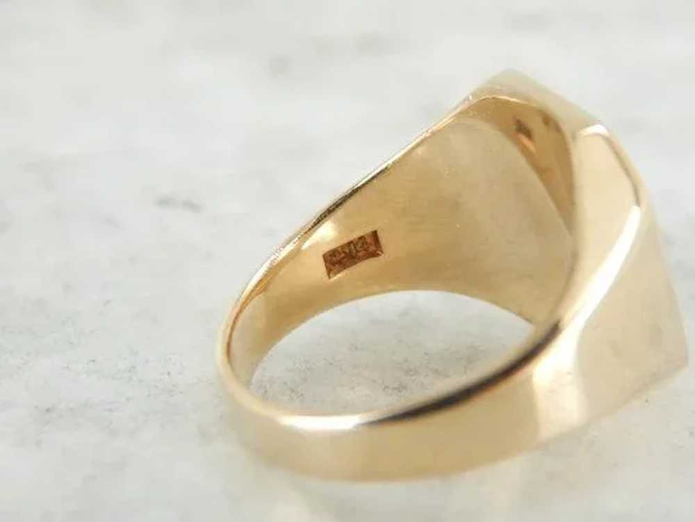 Vintage Signet Ring With "EAB" Monogram - Gem