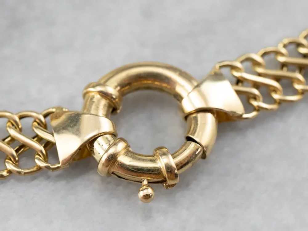 Woven 18 Karat Gold Infinity Link Chain Bracelet - image 9