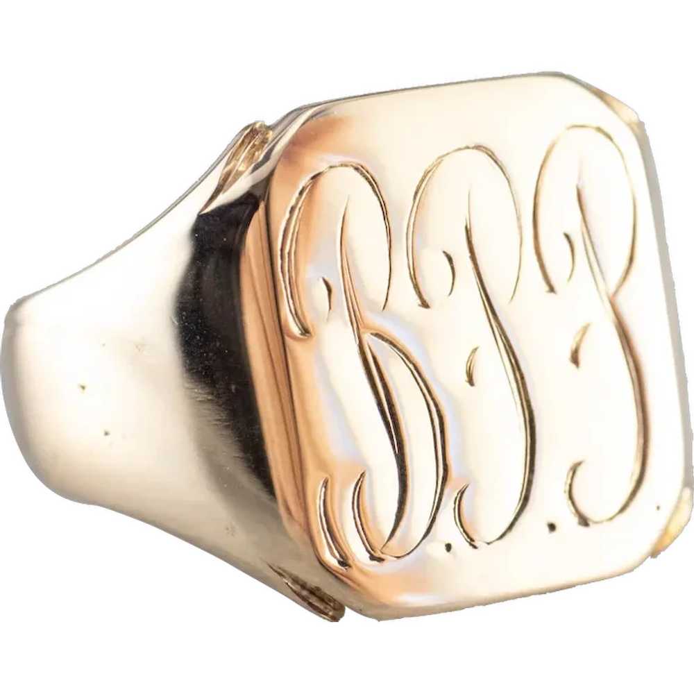 Bold "BPP" Monogrammed Signet Ring - image 1