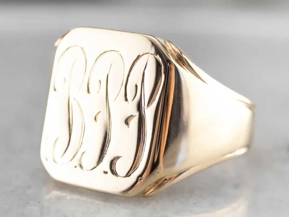 Bold "BPP" Monogrammed Signet Ring - image 3