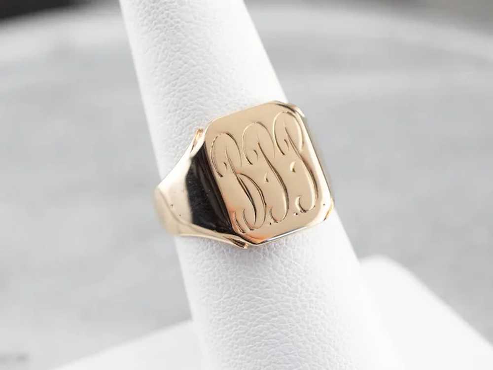 Bold "BPP" Monogrammed Signet Ring - image 6