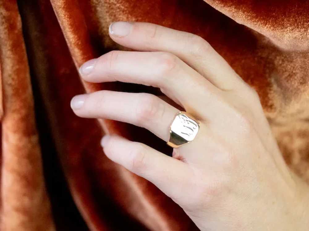 Bold "BPP" Monogrammed Signet Ring - image 9