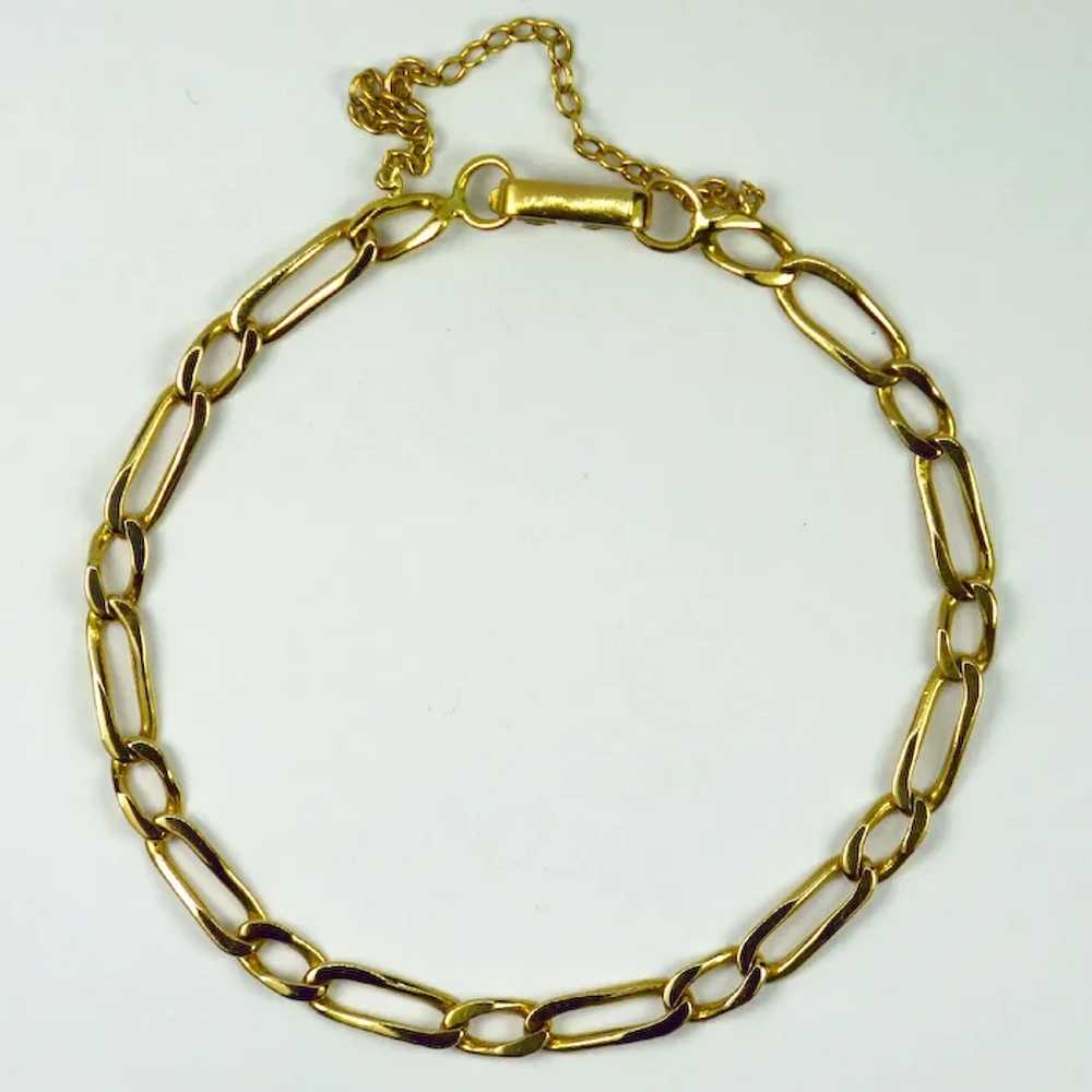 18 Karat Yellow Gold Twisted Figaro Curb Link Bra… - image 5