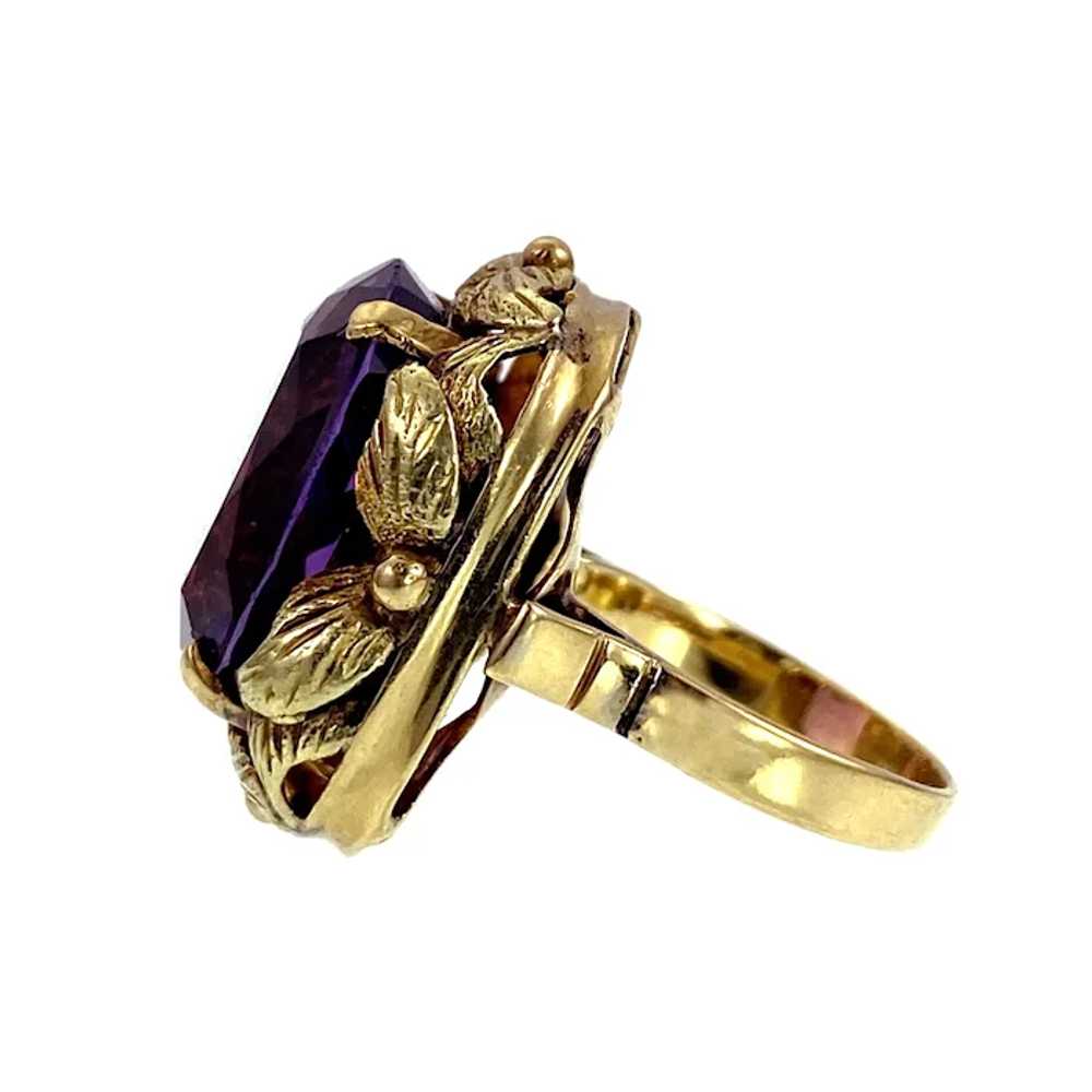 Vintage 18K & Amethyst Ring - image 6