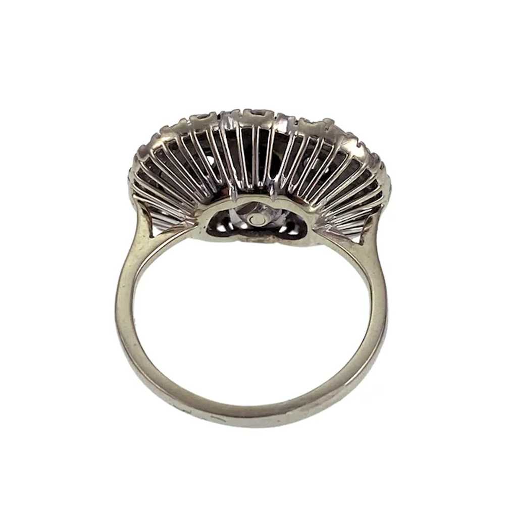 Late Art Deco 18K, Diamond & Enamel Ring - image 5