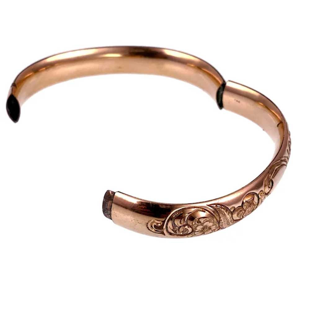 Antique Gold Filled Bangle Bracelet - image 5