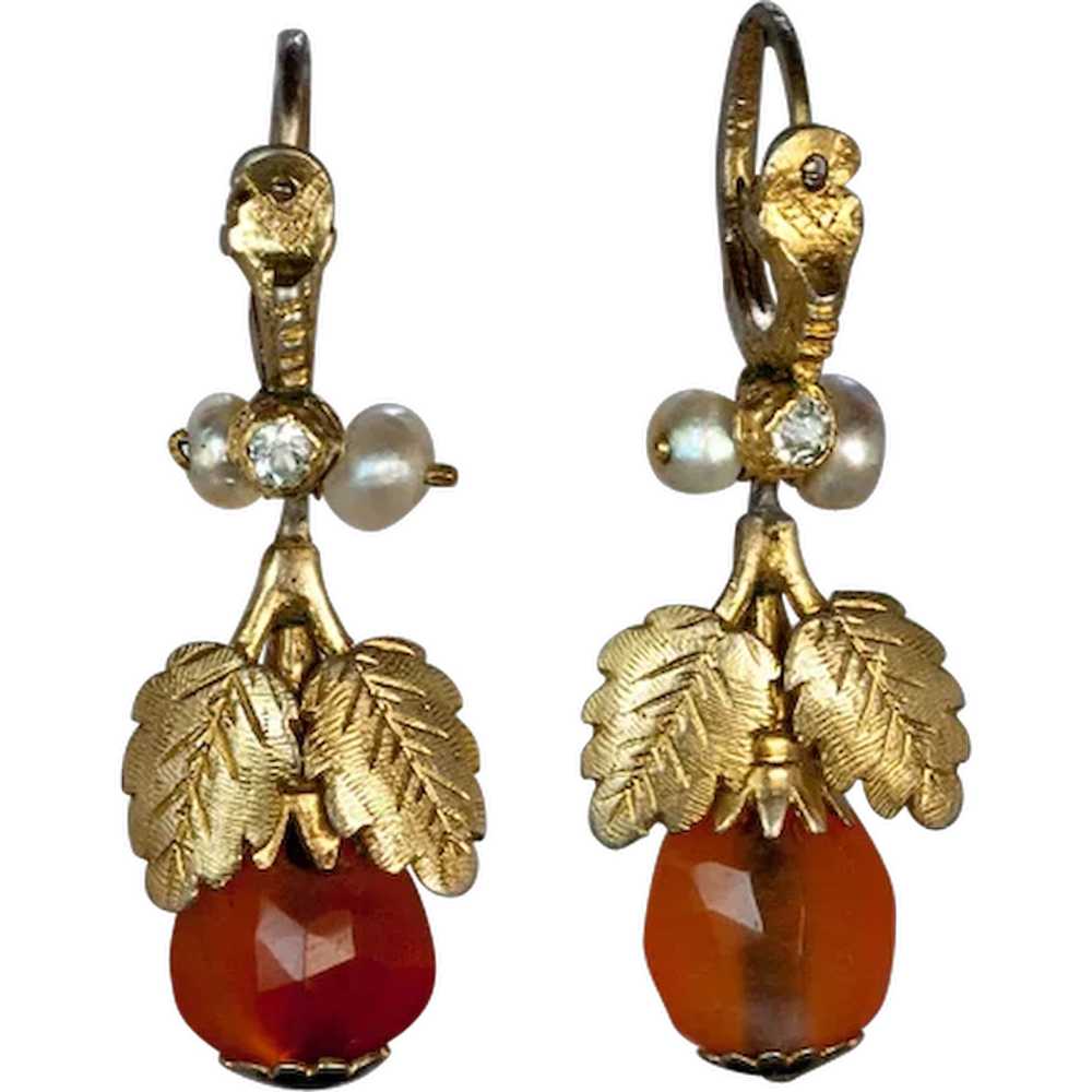 Georgian Amber Earrings c. 1780 - image 1