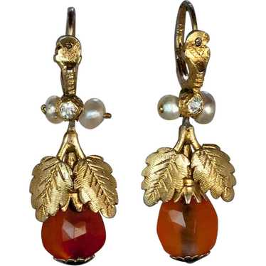 Georgian Amber Earrings c. 1780 - image 1