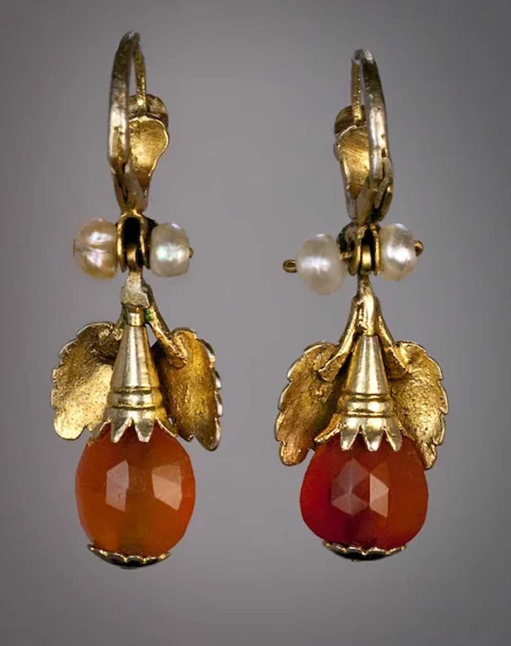 Georgian Amber Earrings c. 1780 - image 4