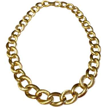 Napier Gold Tone Oval Link Necklace Classic