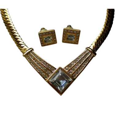 Napier V Necklace with Pierced Earrings - image 1