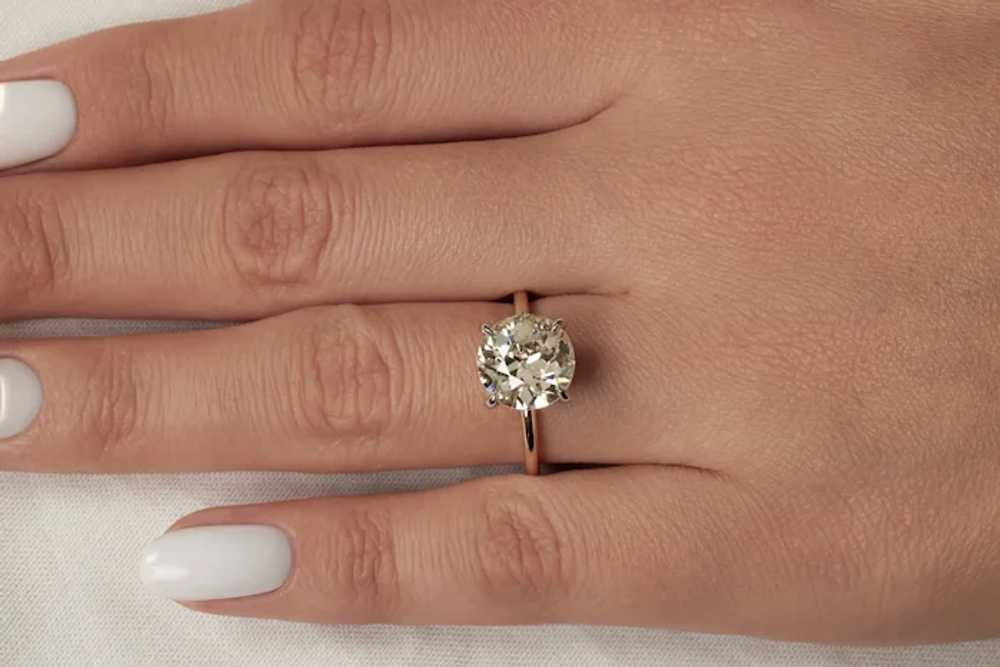 GIA 3.35ct Antique Old European Diamond Solitaire… - image 12