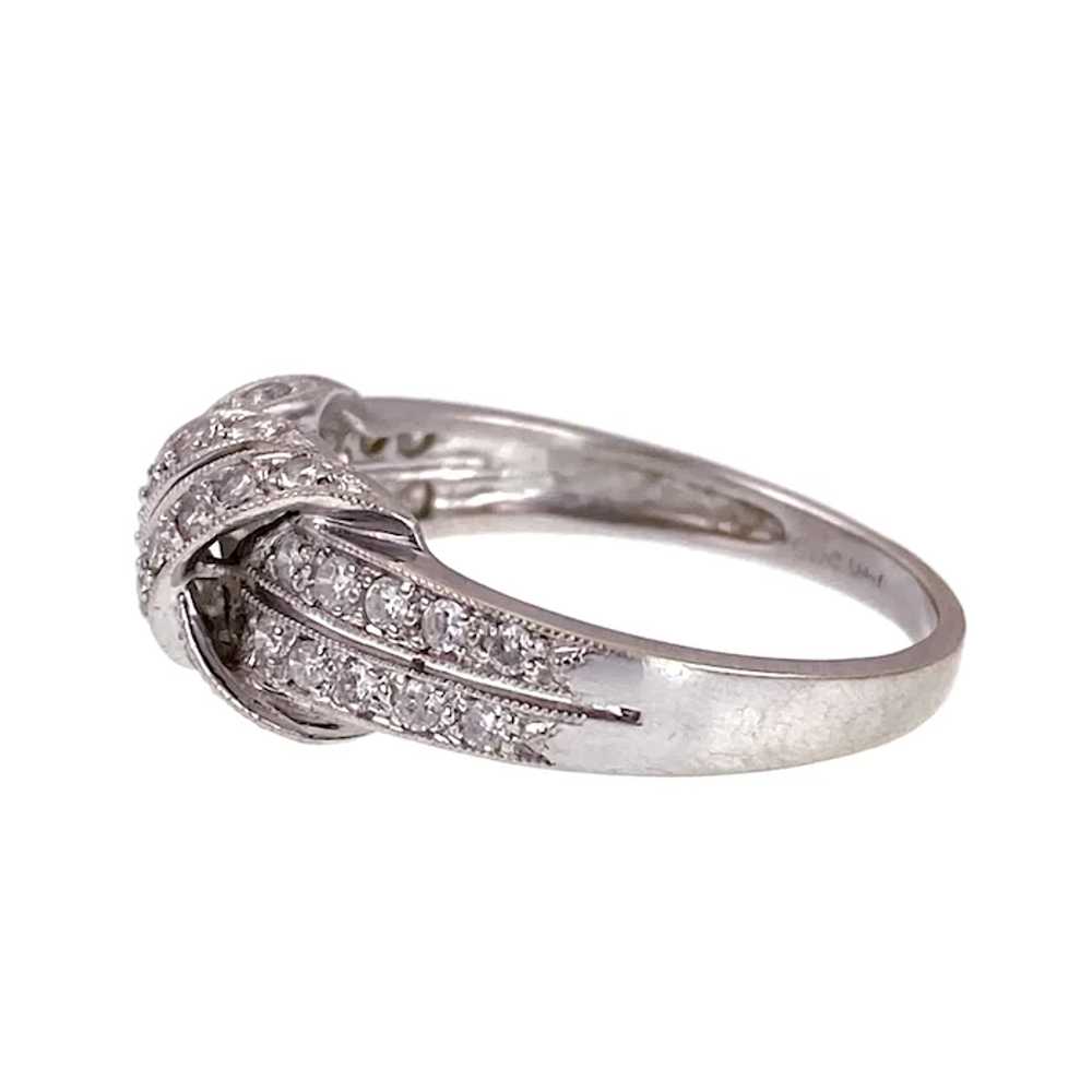 Vintage 14K White Gold & Diamond Ring - image 5