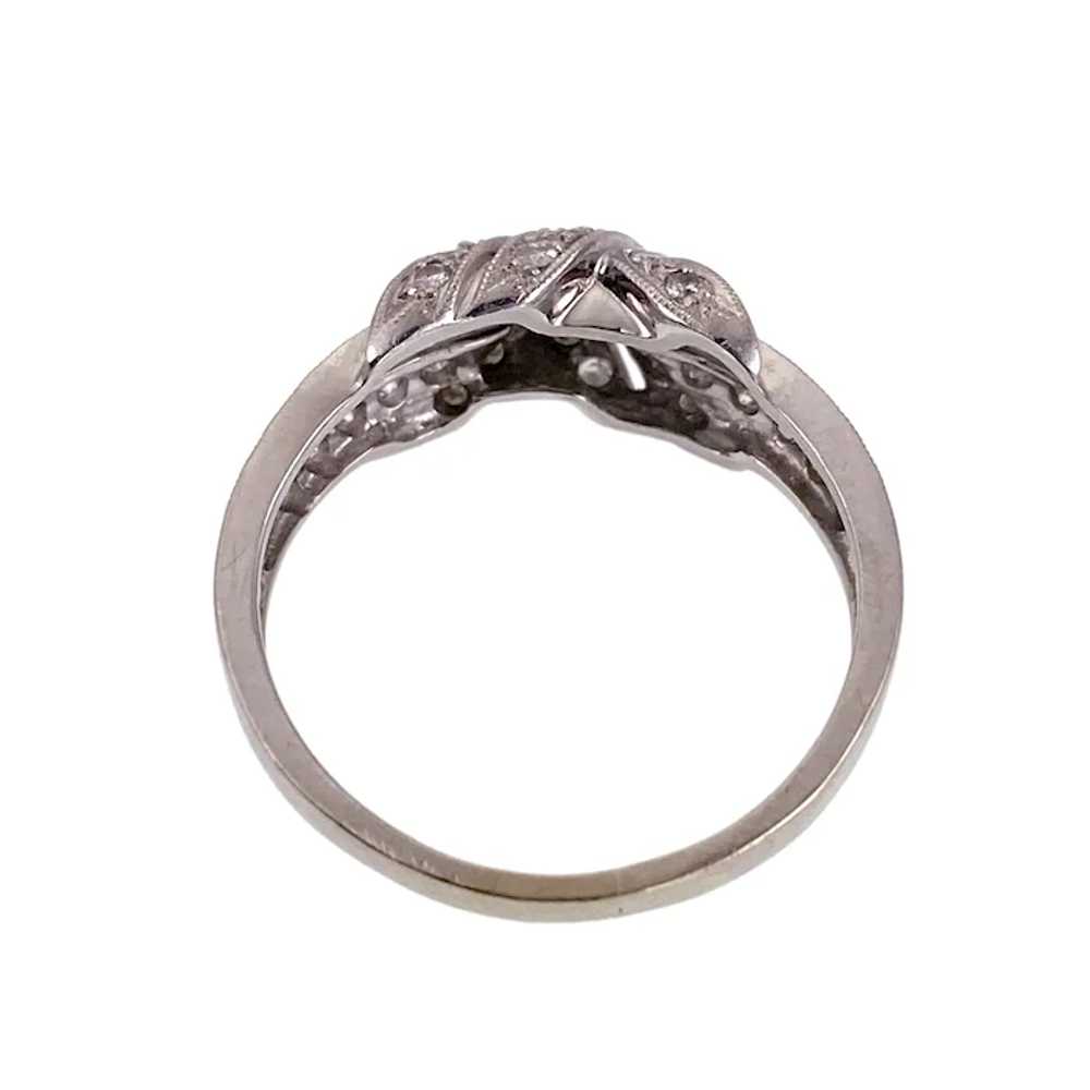 Vintage 14K White Gold & Diamond Ring - image 6