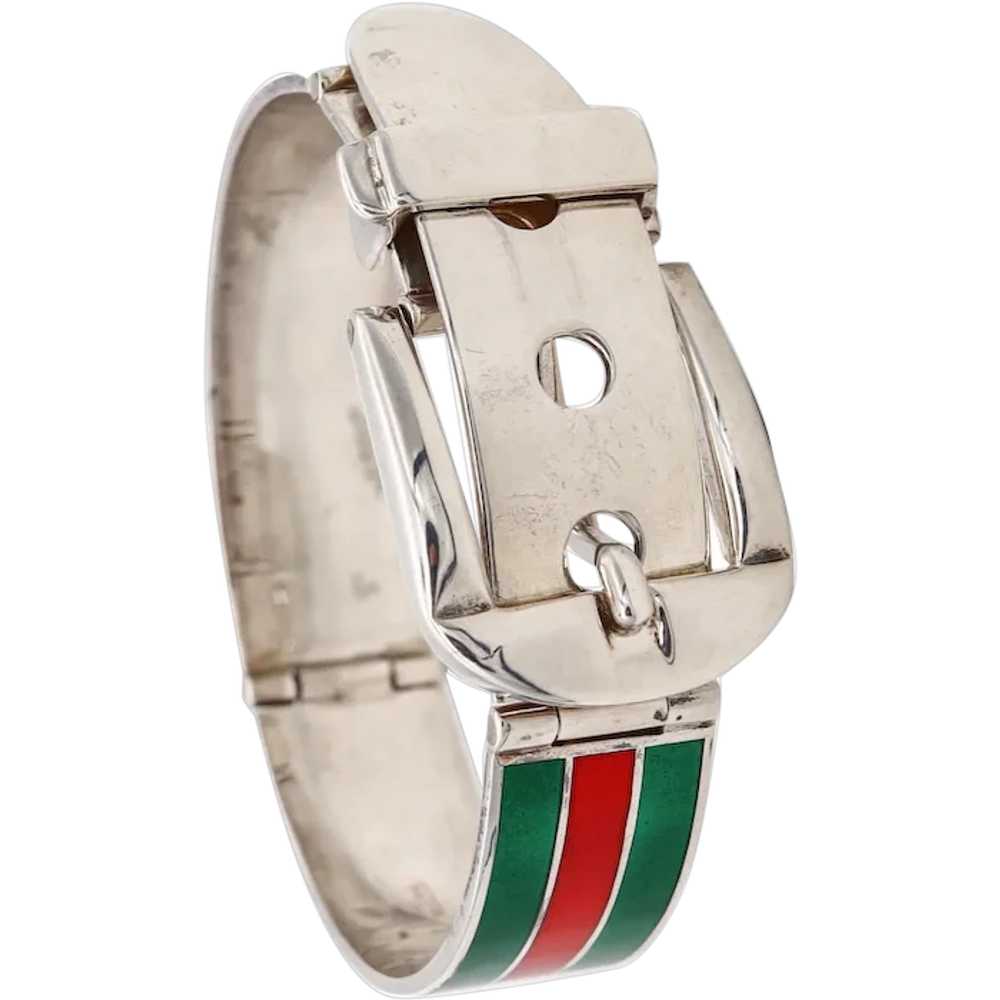 Gucci 1970 Milano vintage Buckle bracelet in .925… - image 1