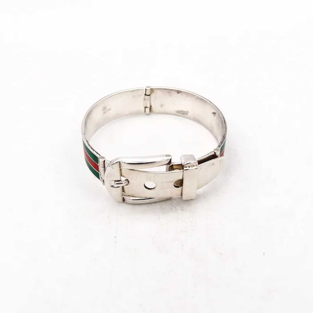 Gucci 1970 Milano vintage Buckle bracelet in .925… - image 3