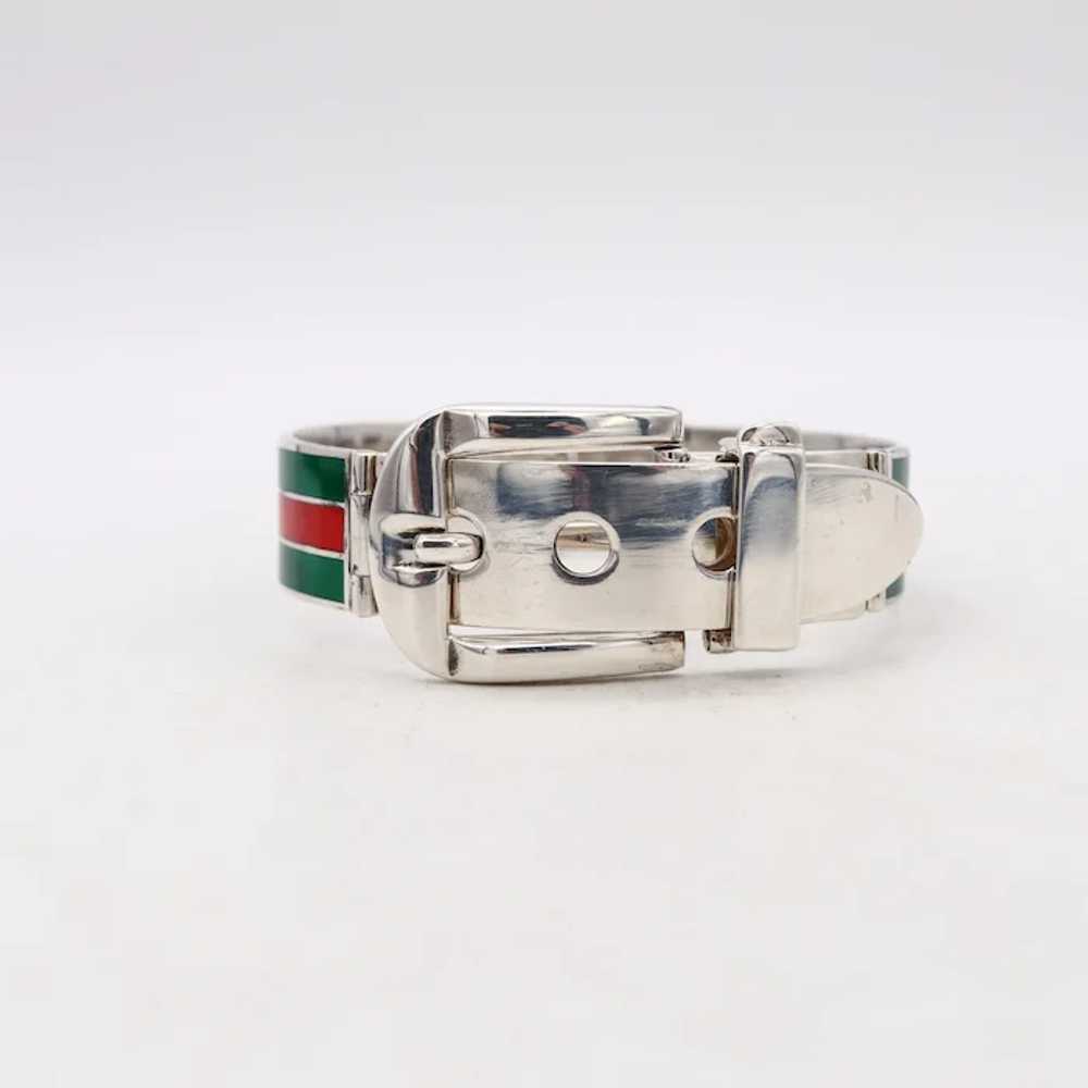 Gucci 1970 Milano vintage Buckle bracelet in .925… - image 4