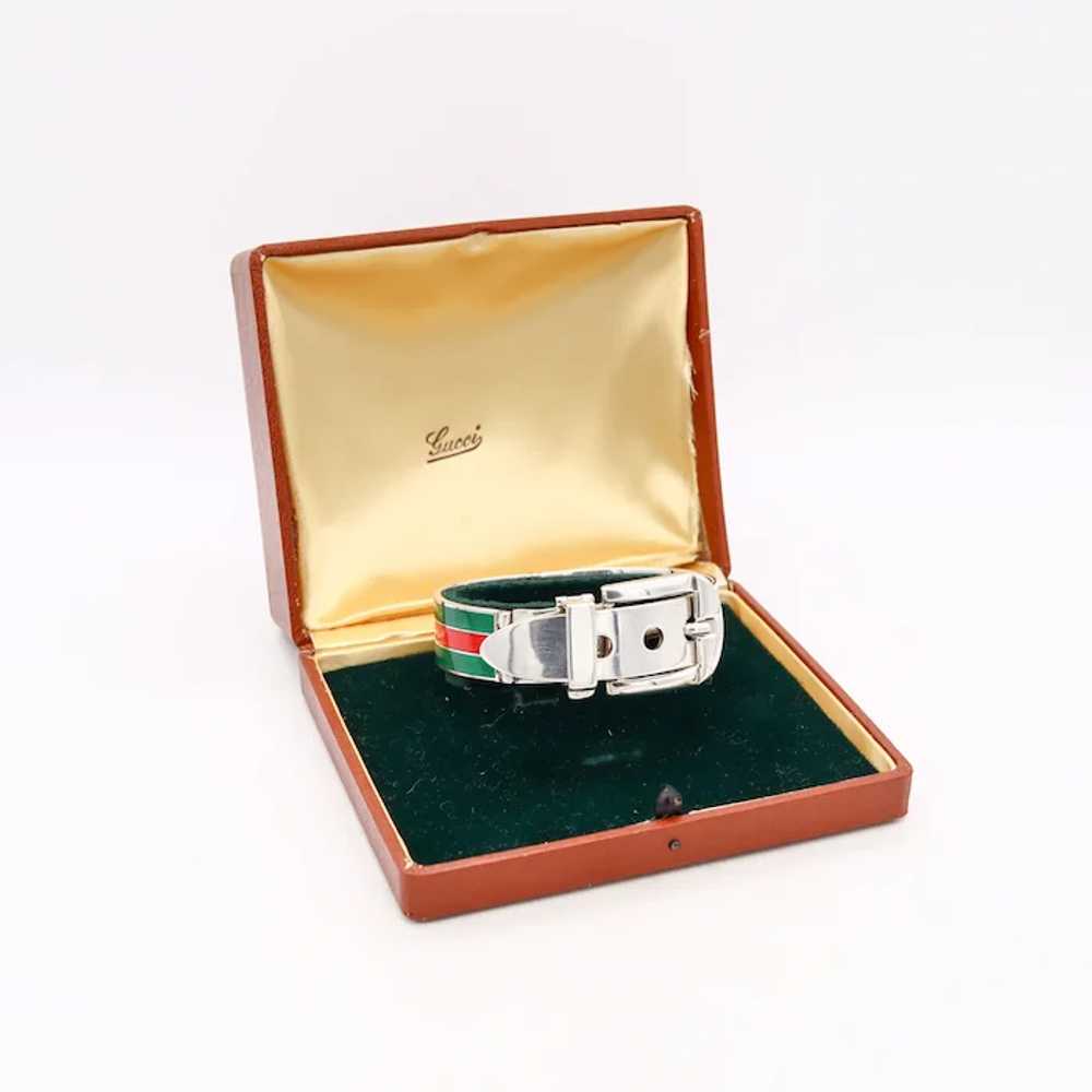 Gucci 1970 Milano vintage Buckle bracelet in .925… - image 7