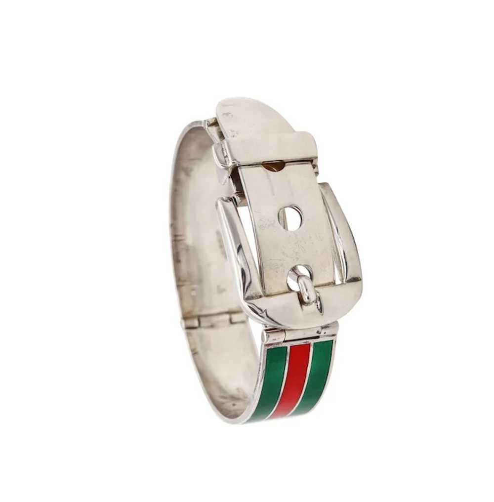 Gucci 1970 Milano vintage Buckle bracelet in .925… - image 9