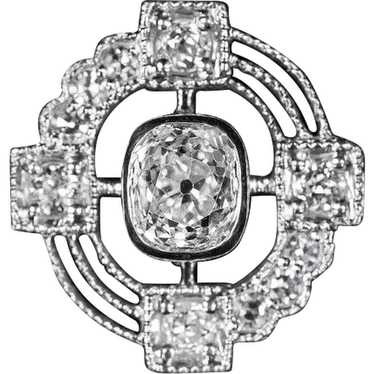 Unusual Asymmetrical Design 1 Carat Diamond Platin