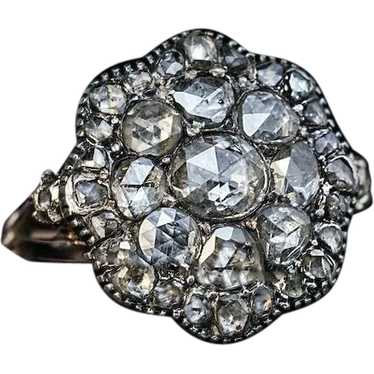 Antique Georgian Era Rose Cut Diamond Ring c. 1780