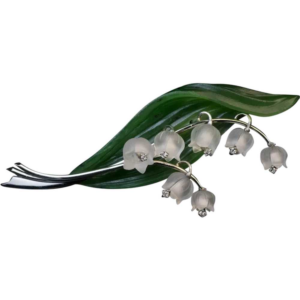 Vintage Austrian Lily Of The Valley Brooch - image 1