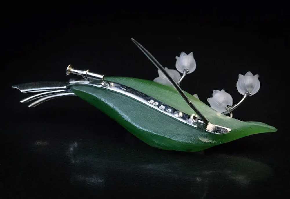 Vintage Austrian Lily Of The Valley Brooch - image 4