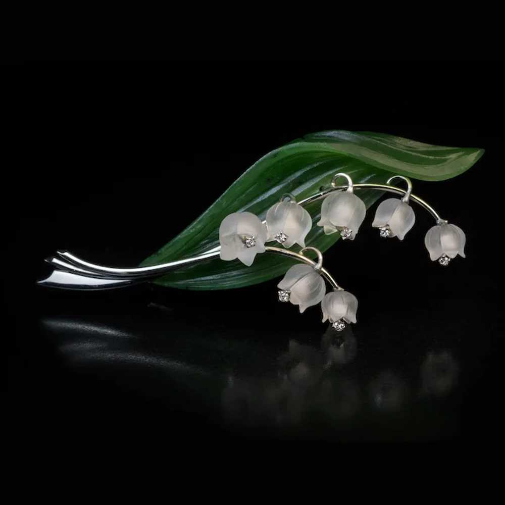 Vintage Austrian Lily Of The Valley Brooch - image 5
