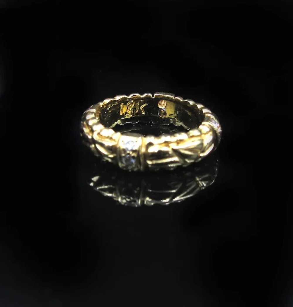 *Solar Forge* Diamond Gold Band in Vibrant 18K Go… - image 5