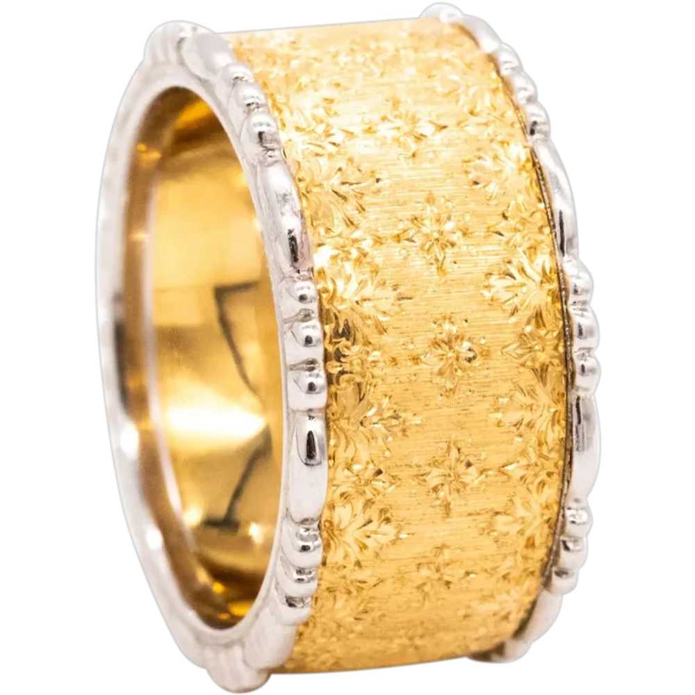 Buccellati Milano 18 kt yellow & white brushed go… - image 1