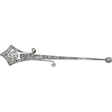 Antique Edwardian Era Diamond Brooch Pin