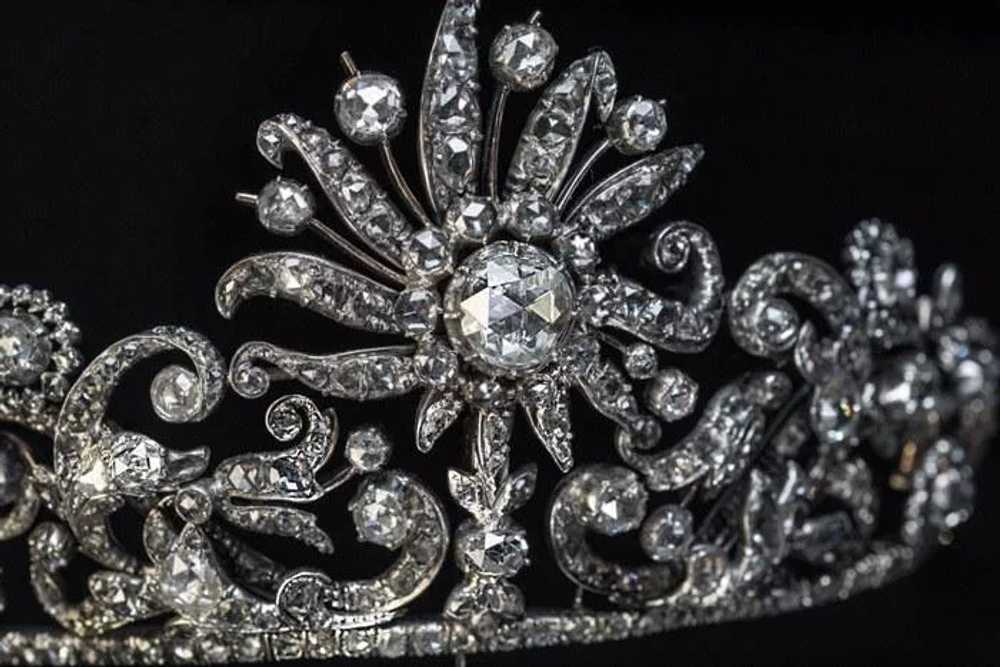 Very Rare Napoleonic Era Antique Diamond Diadem T… - image 4