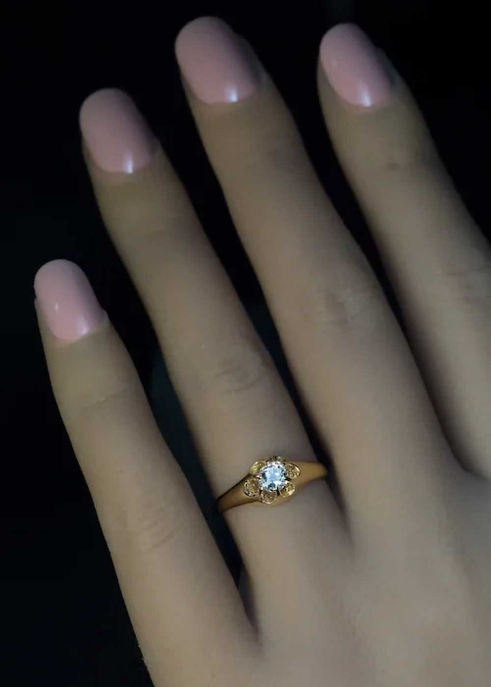 Antique 19th Century Diamond Engagement Ring - image 2