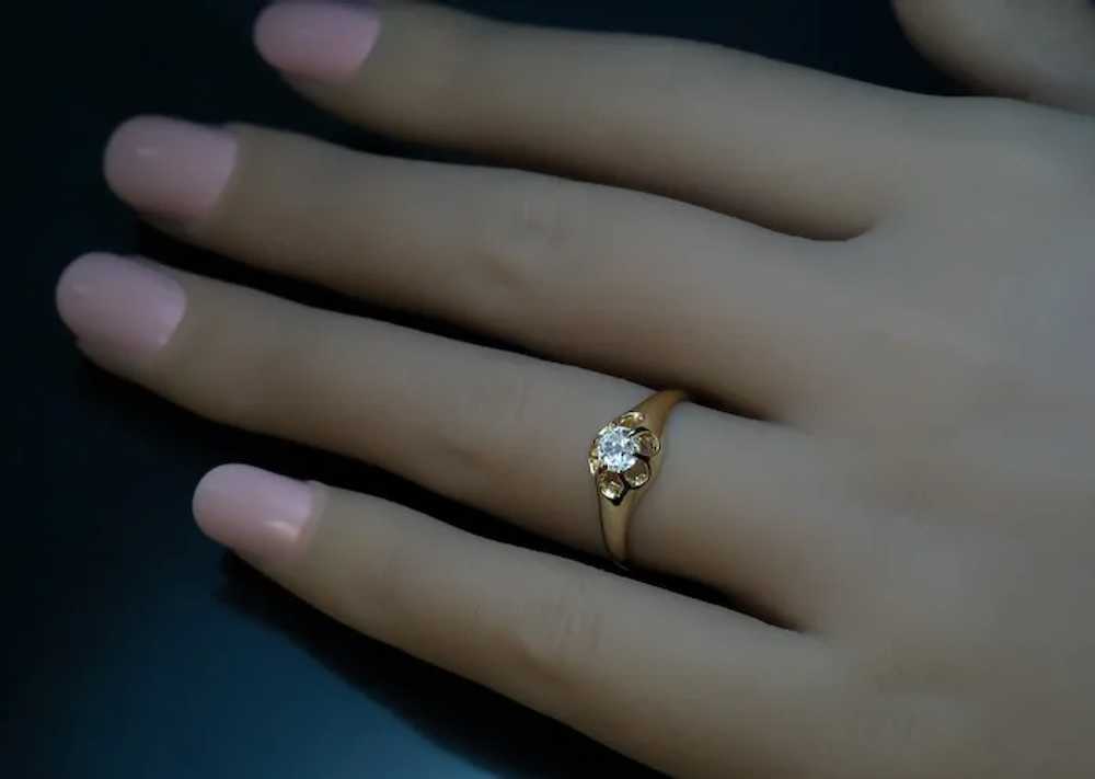 Antique 19th Century Diamond Engagement Ring - image 3