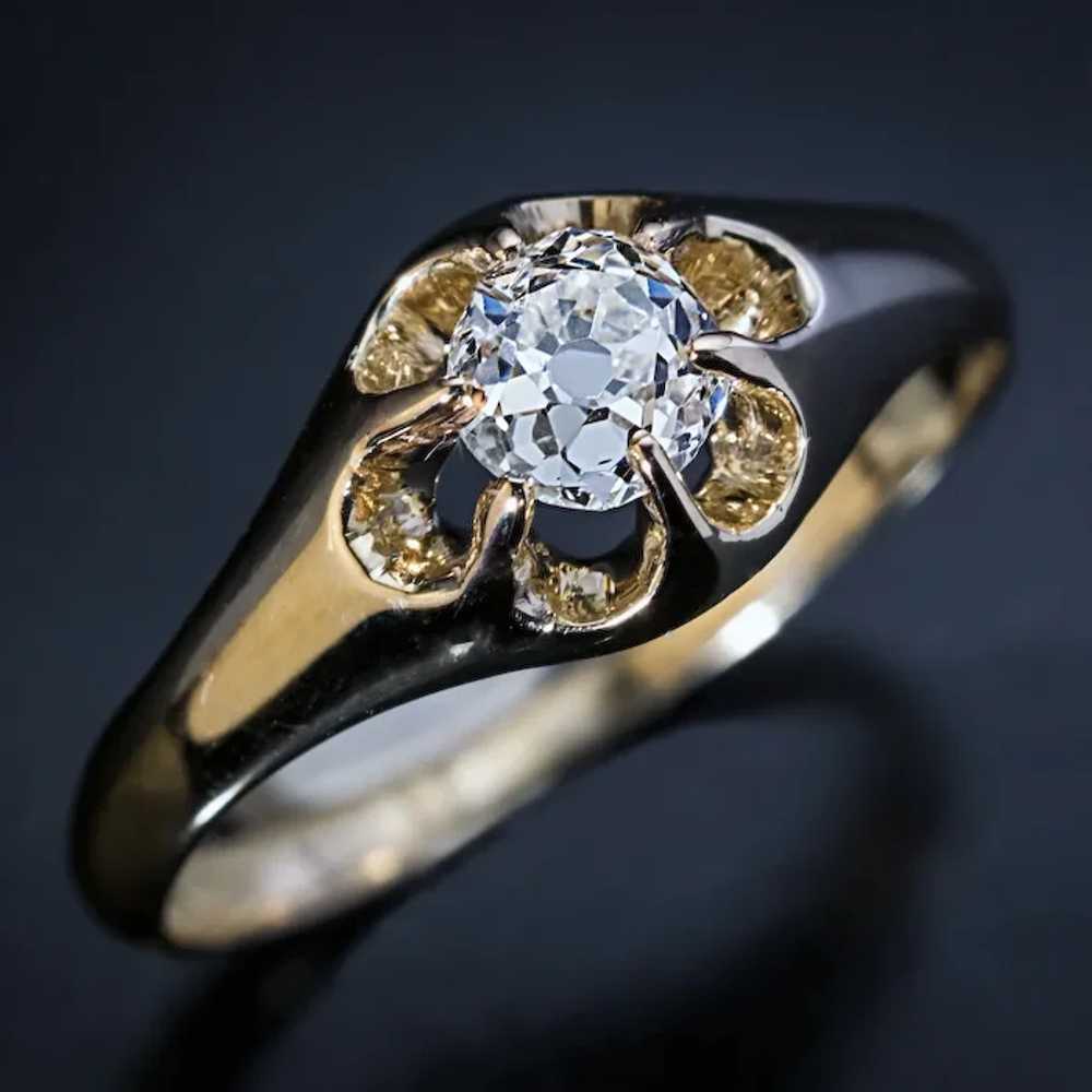 Antique 19th Century Diamond Engagement Ring - image 6