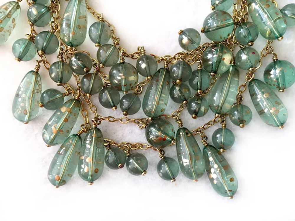 Joan Rivers Gold-Flecked Blue Green Lucite Drops … - image 7