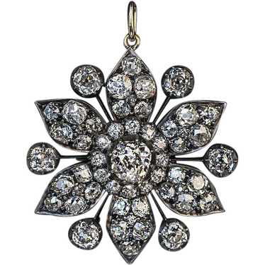 Antique Victorian Era 7.80 Ct Diamond Pendant - image 1